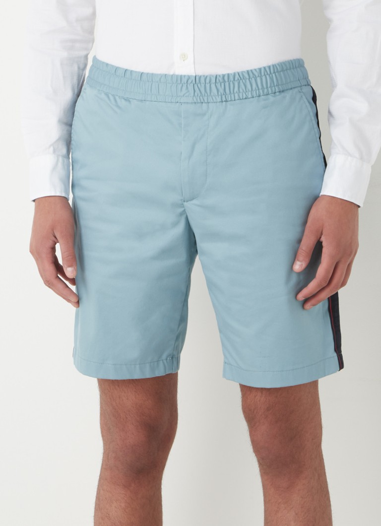 Tommy Hilfiger - Short Brooklyn coupe droite avec logo et poches latérales - Bleu gris