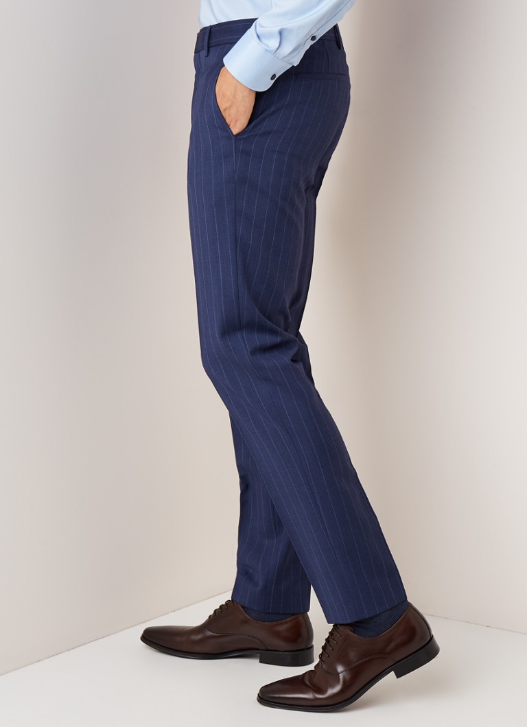 Tommy Hilfiger - Slim fit pak van scheerwol met krijtstreep - Donkerblauw
