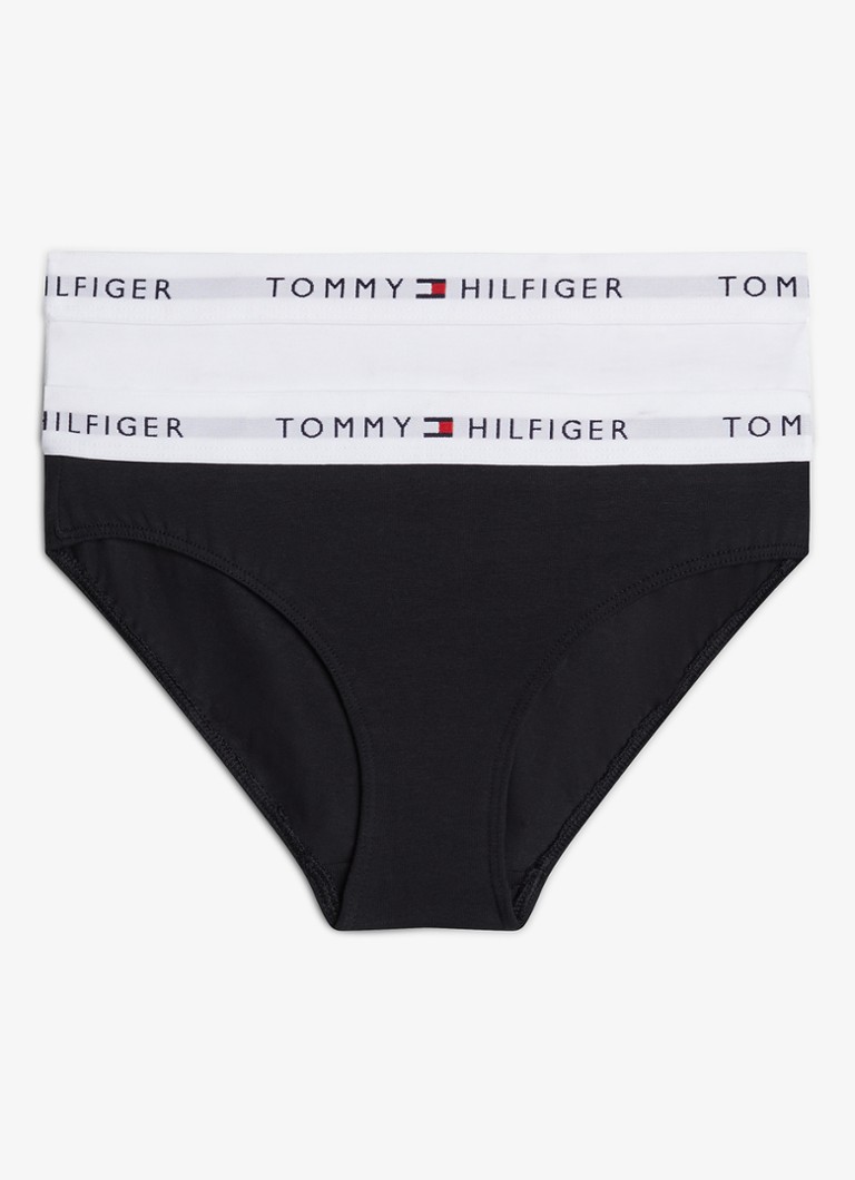 Tommy Hilfiger - Slip met logoband in 2-pack - Zwart