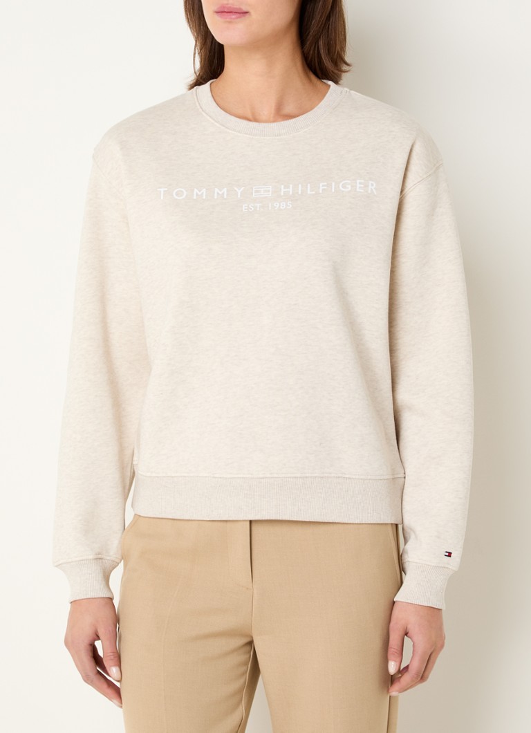 Tommy Hilfiger - Sweater met logo - Creme