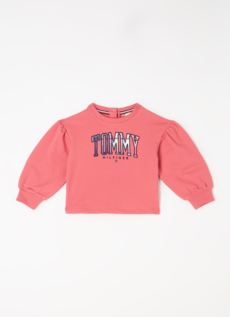 Tommy Hilfiger - Sweater met logoborduring - Rood