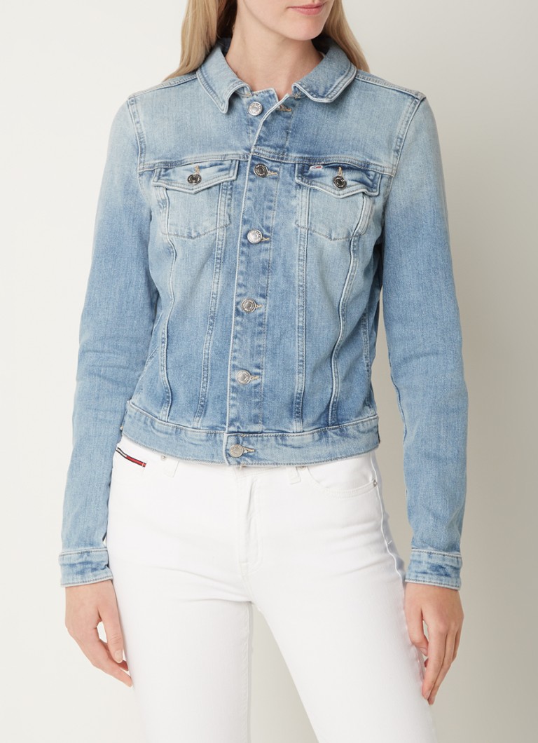 Tommy Hilfiger Vivianne spijkerjas met klepzakken • Indigo • deBijenkorf.be