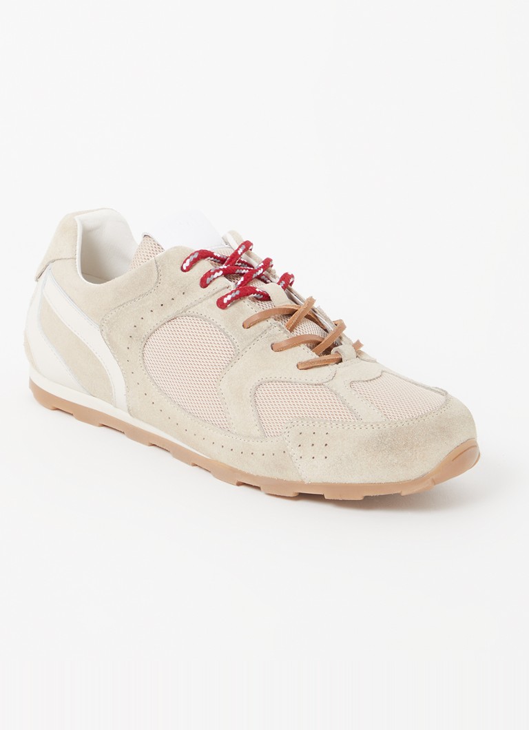 Toral - Bosco sneaker van leer met suède details - Beige