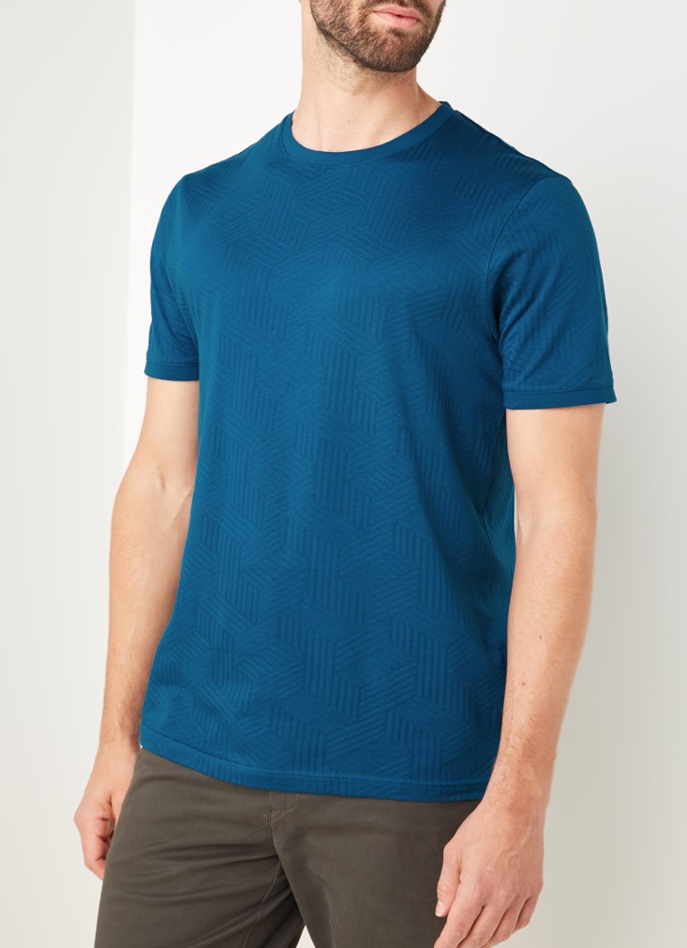 undefined - Twopee T-shirt met structuur - Blauw