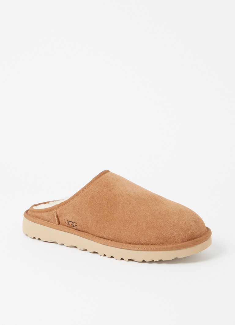 UGG - Classic Slip-On muiltje van suède - Kastanjebruin