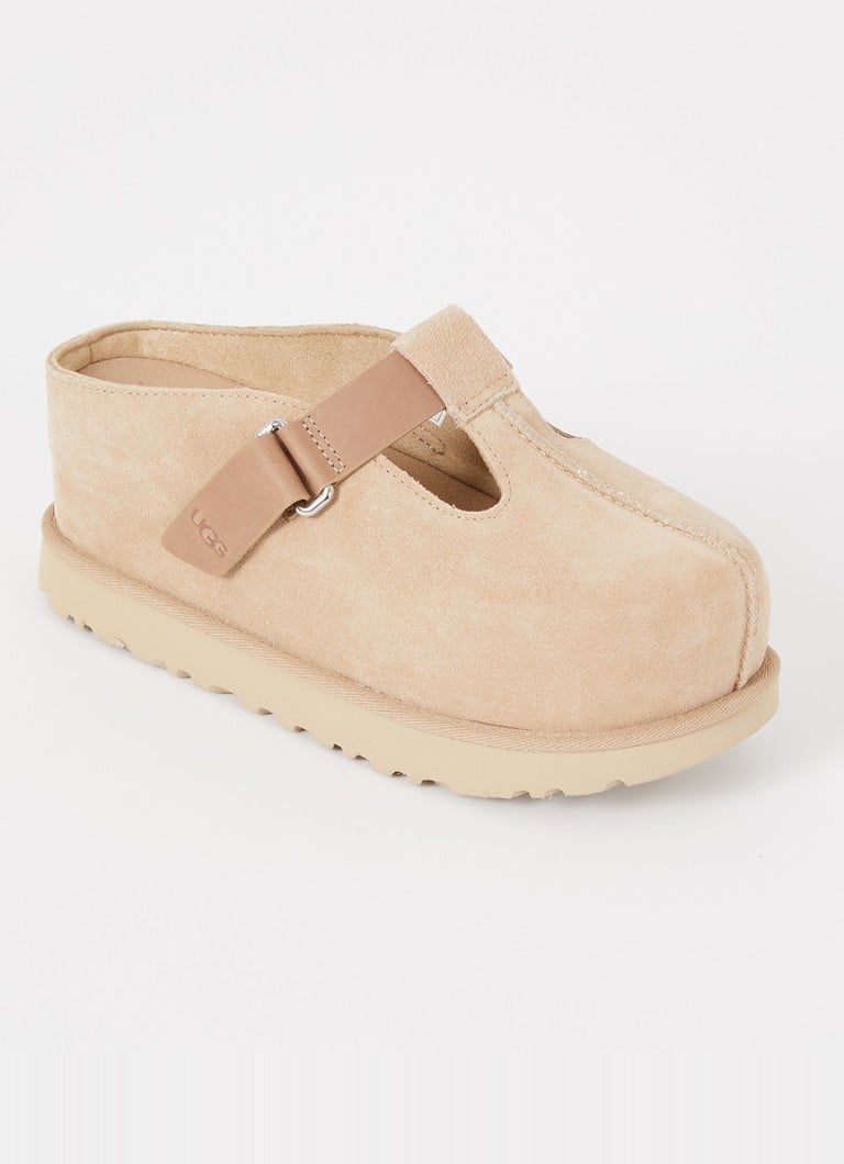 UGG - Goldenstar muiltje van suède met plateauzool - Beige