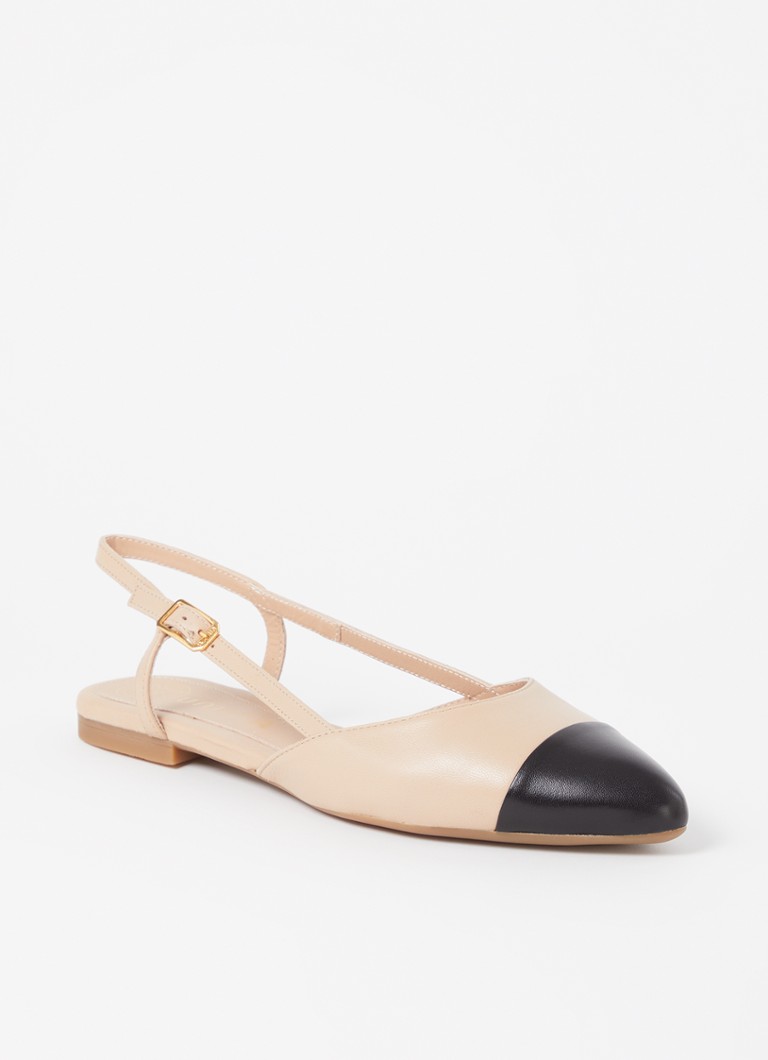 Unisa - Asley slingback van leer  - Beige