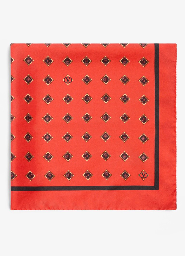 Valentino Garavani - Sjaal van zijde met print 60 x 60 cm - Rood