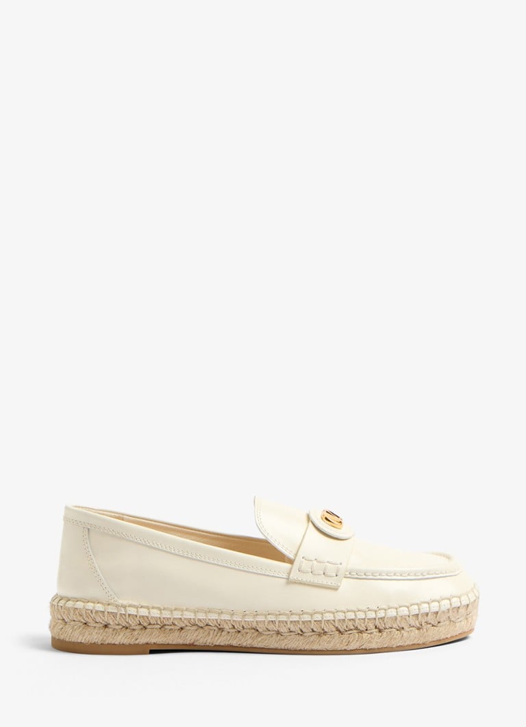 Valentino Garavani - VLogo Signature loafer van kalfsleer - Creme