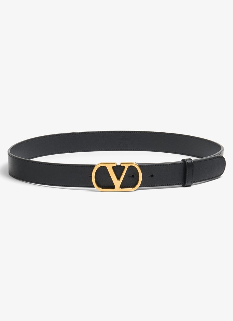 Valentino Garavani - VLogo Signature riem van kalfsleer - Zwart