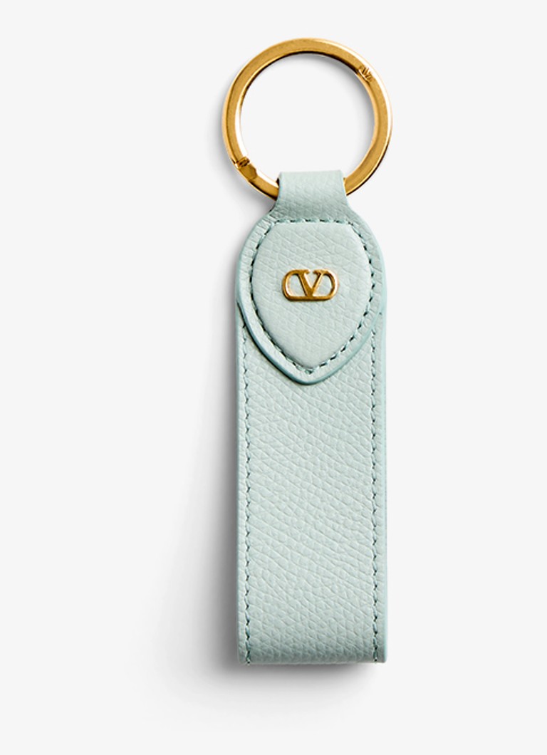Valentino Garavani - VLogo Signature sleutelhanger van kalfsleer - Mint