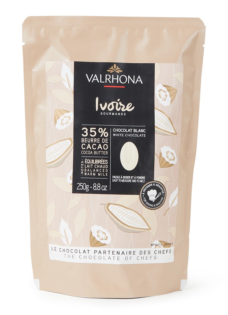 Valrhona - Chocolat blanc - Pâtissier - Ivoire - Gourmands - 35% Beurre de Cacao - 250g - null