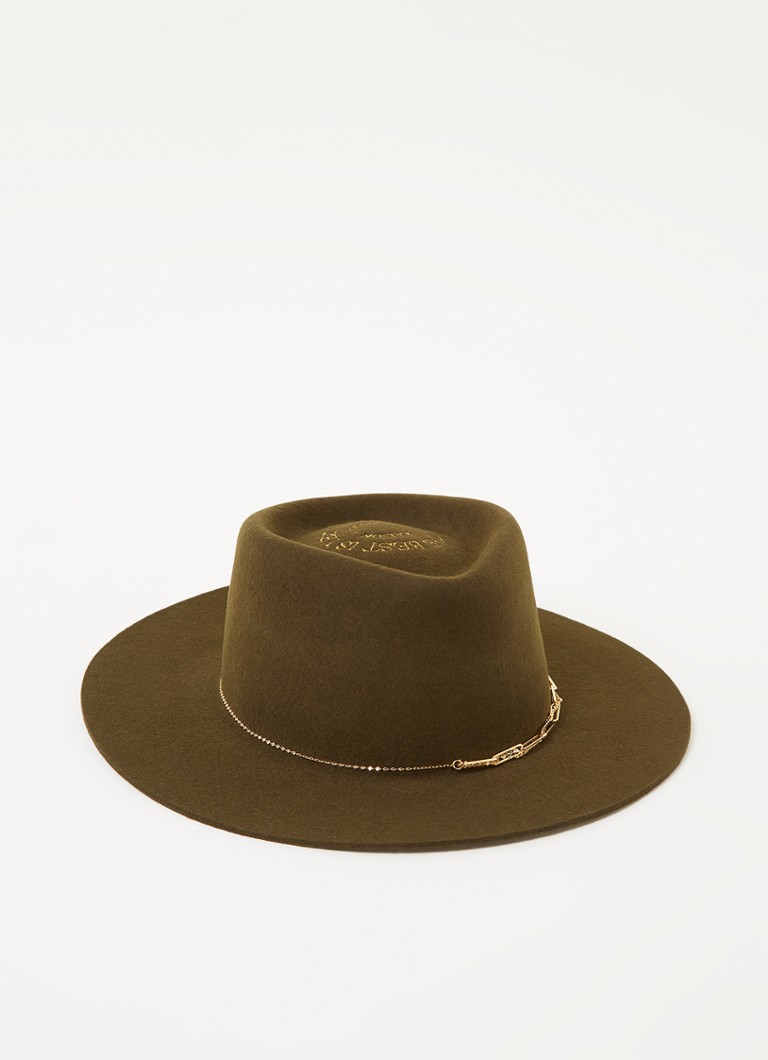 Van Palma - Janis hoed van wol - Mosgroen