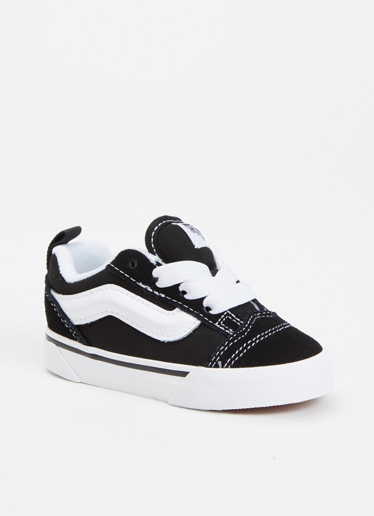 VANS - Knu Skool sneaker met suède details - Zwart