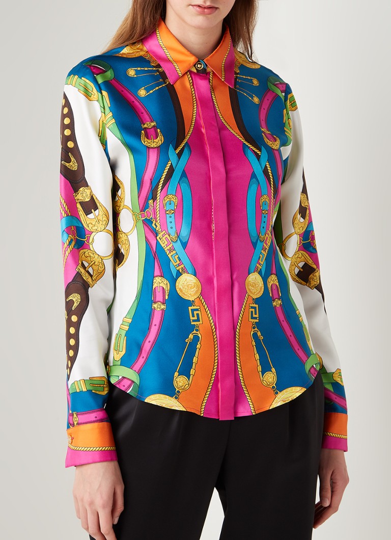 Sporten muis hier Versace Camicie blouse van zijde met print • Multicolor • deBijenkorf.be