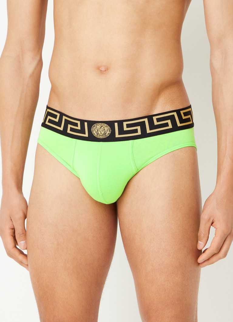 Versace Slip met logoband • Neongroen • deBijenkorf.be