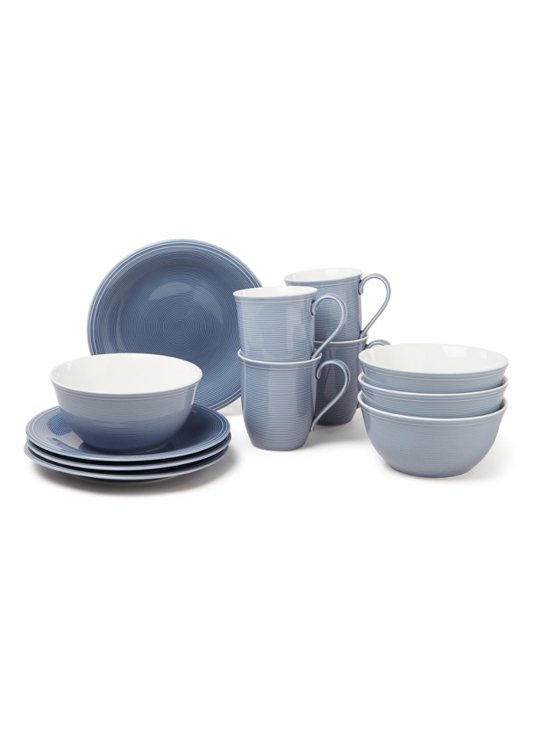 Villeroy & Boch - Ensemble de service Like Color Loop 12 pièces - Bleu acier