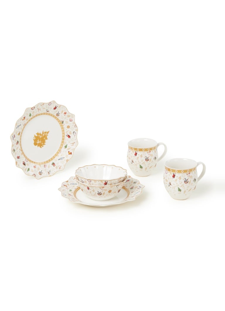 heden Oh terugvallen Villeroy & Boch Toy's Delight kerst serviesset 6-delig • Wit •  deBijenkorf.be