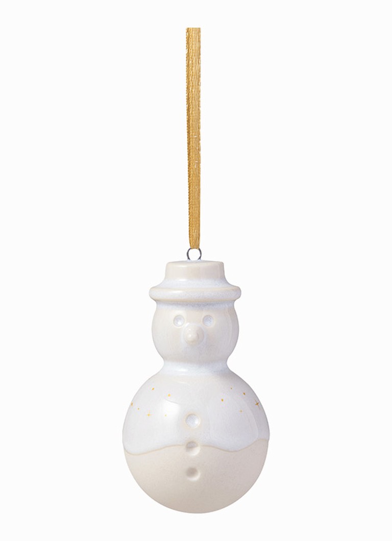 Villeroy & Boch - Winter Glow sneeuwpop kersthanger 8 cm - Wit