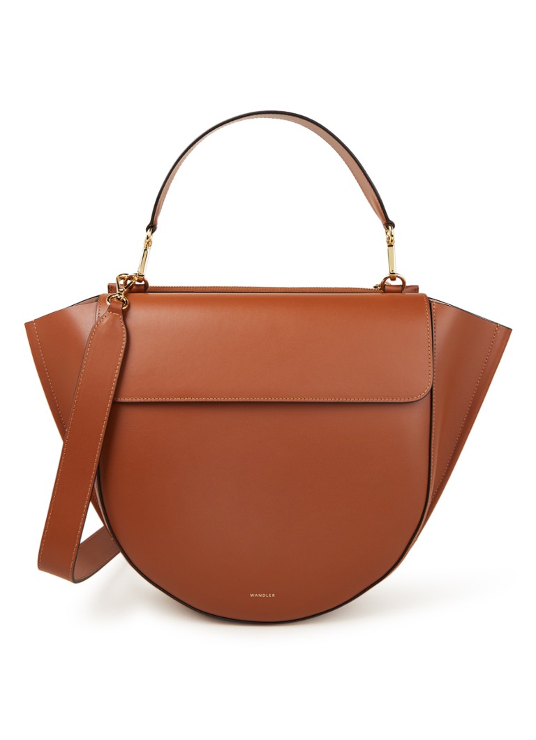 Wandler - Sac à main Hortensia Big en cuir de veau - Cognac