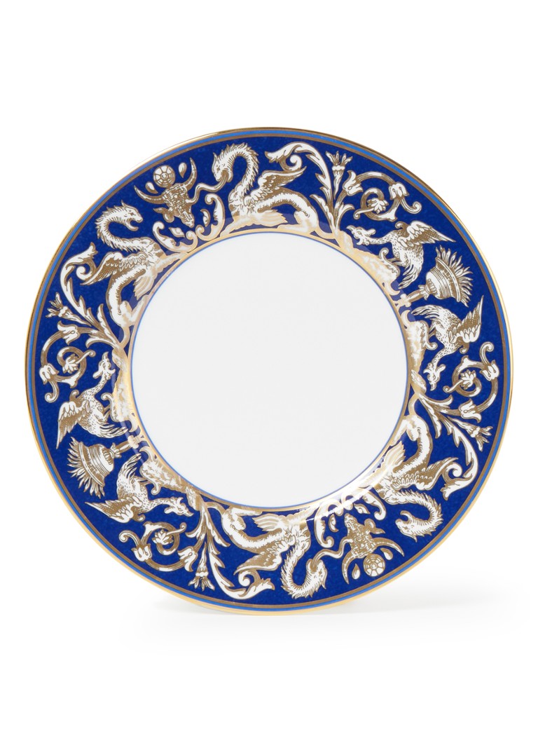 Wedgwood - Assiette plate Renaissance Gold 23 cm - Bleu cobalt