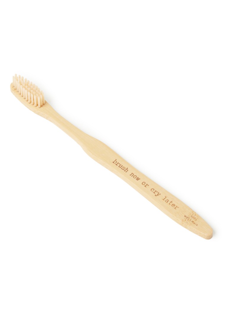 Wellmark - Brosse à dents Brush Now or Cry Later en bambou - Marron