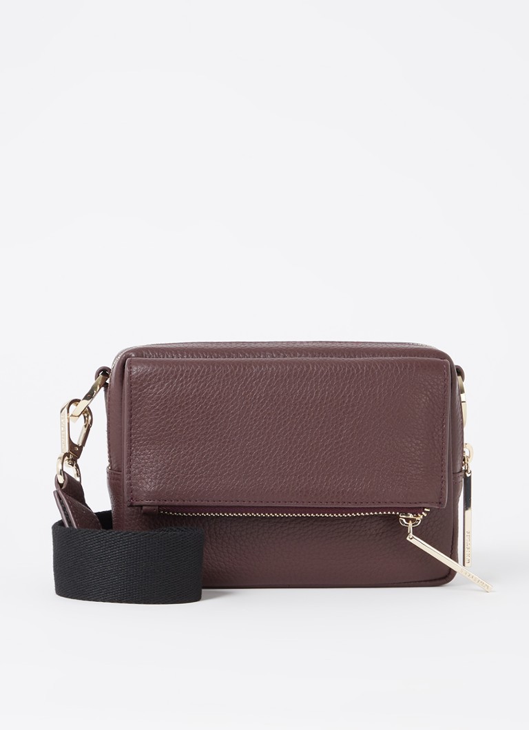 Whistles - Bibi crossbodytas van leer - Aubergine
