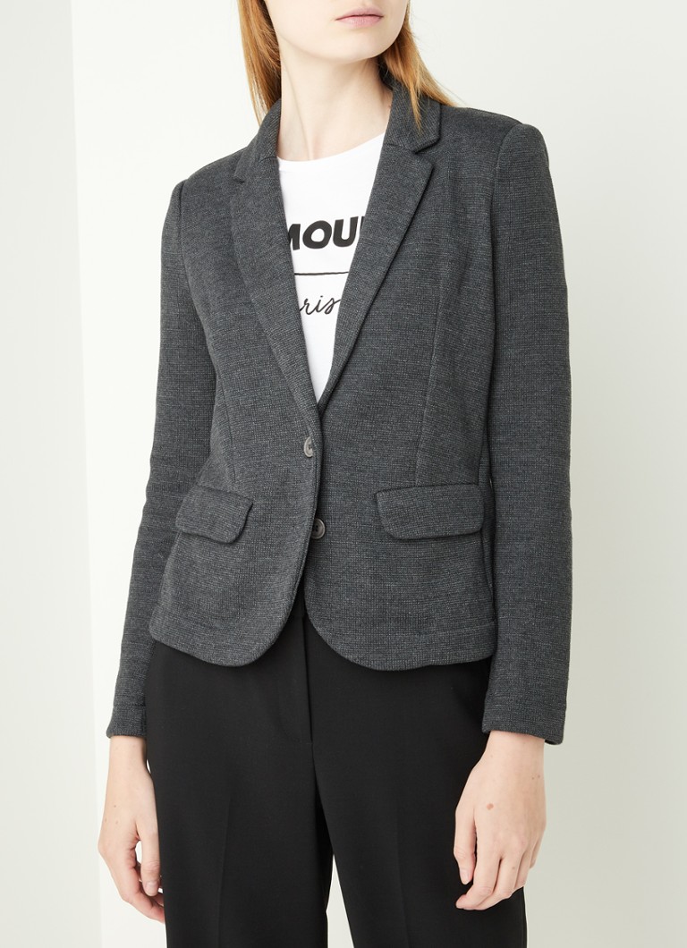 Whistles - Blazer van jersey met klepzakken - Donkergrijs