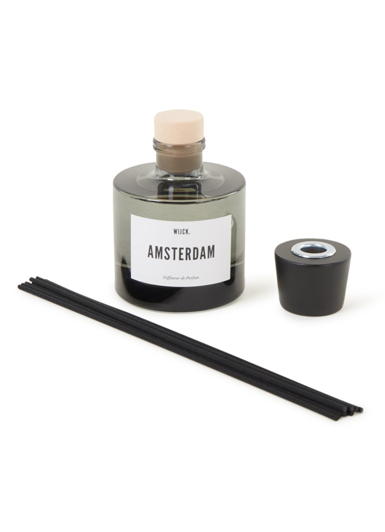 WIJCK. - Amsterdam Black Edition geurstokjes 200 ml - Zwart