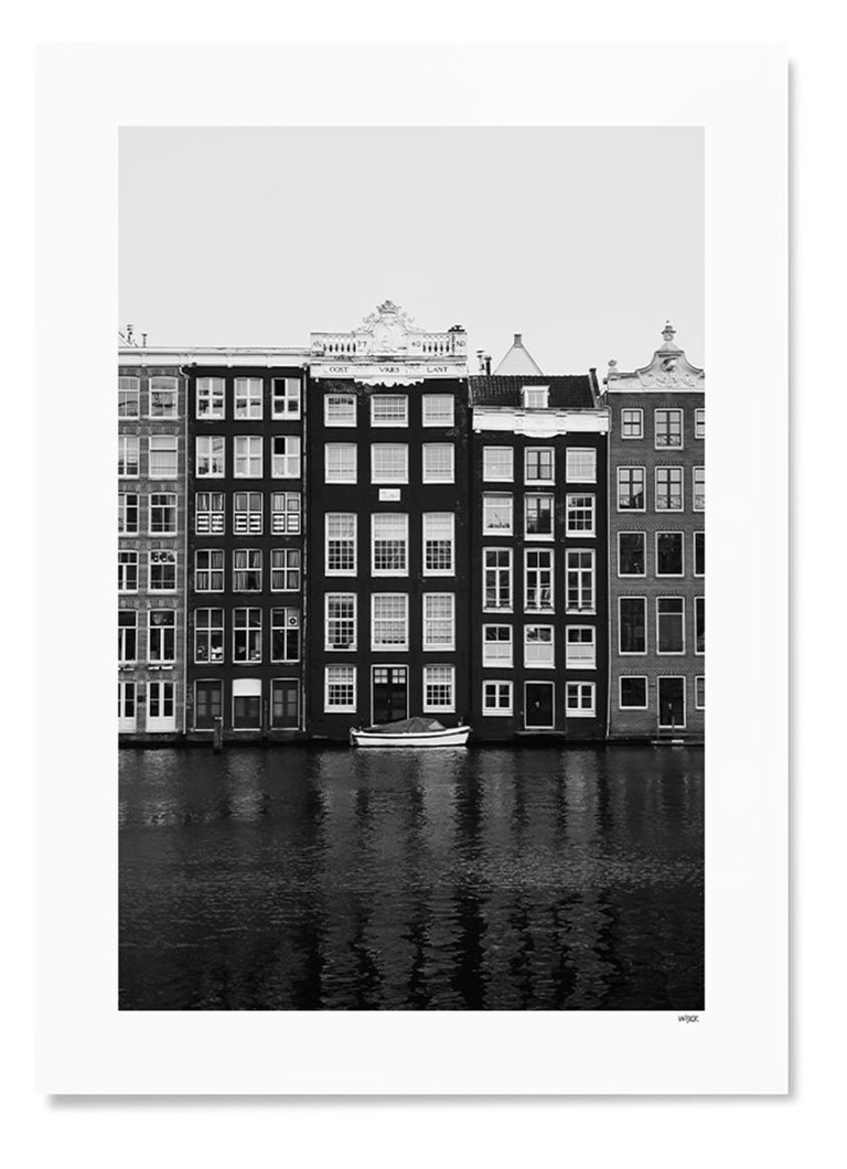 WIJCK. - Amsterdam - Damrak print - Zwart