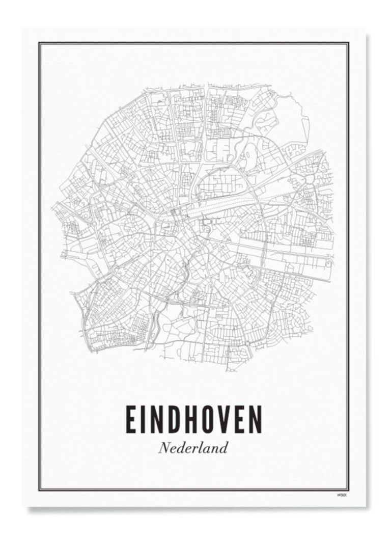 WIJCK. - Eindhoven city print  - Wit