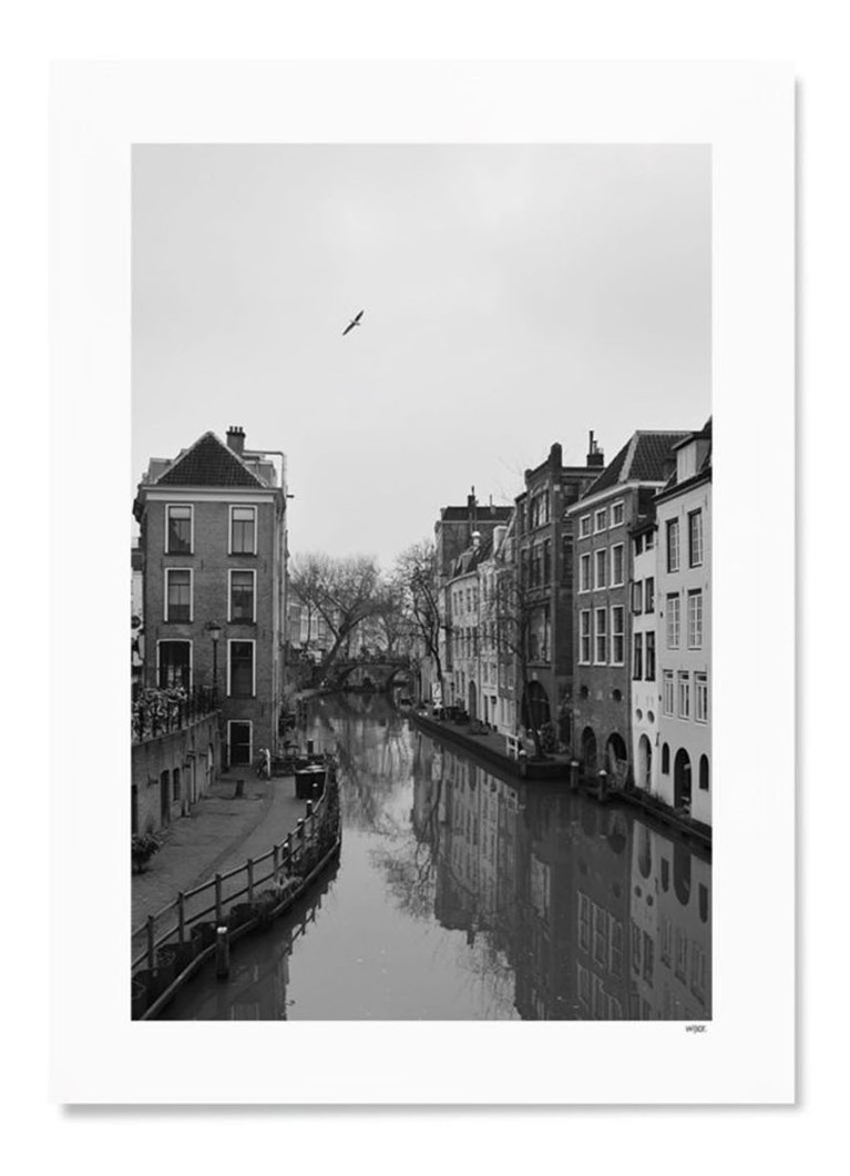 WIJCK. - Utrecht Oudegracht print  - Wit