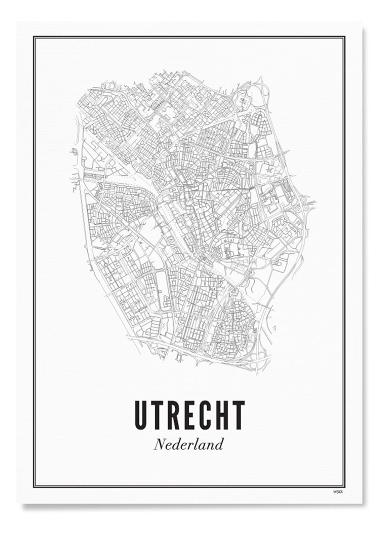WIJCK. - Utrecht Stad print - Wit