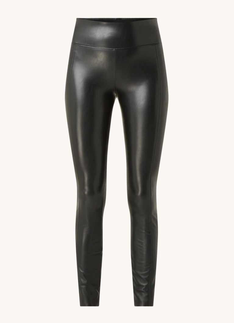 Wolford Edie Forming legging van imitatieleer • Diepzwart •