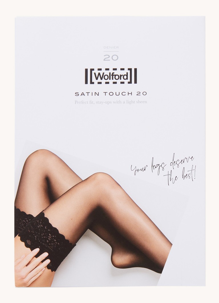 Wolford - Satin Touch stay-ups in 20 denier  - Naturel