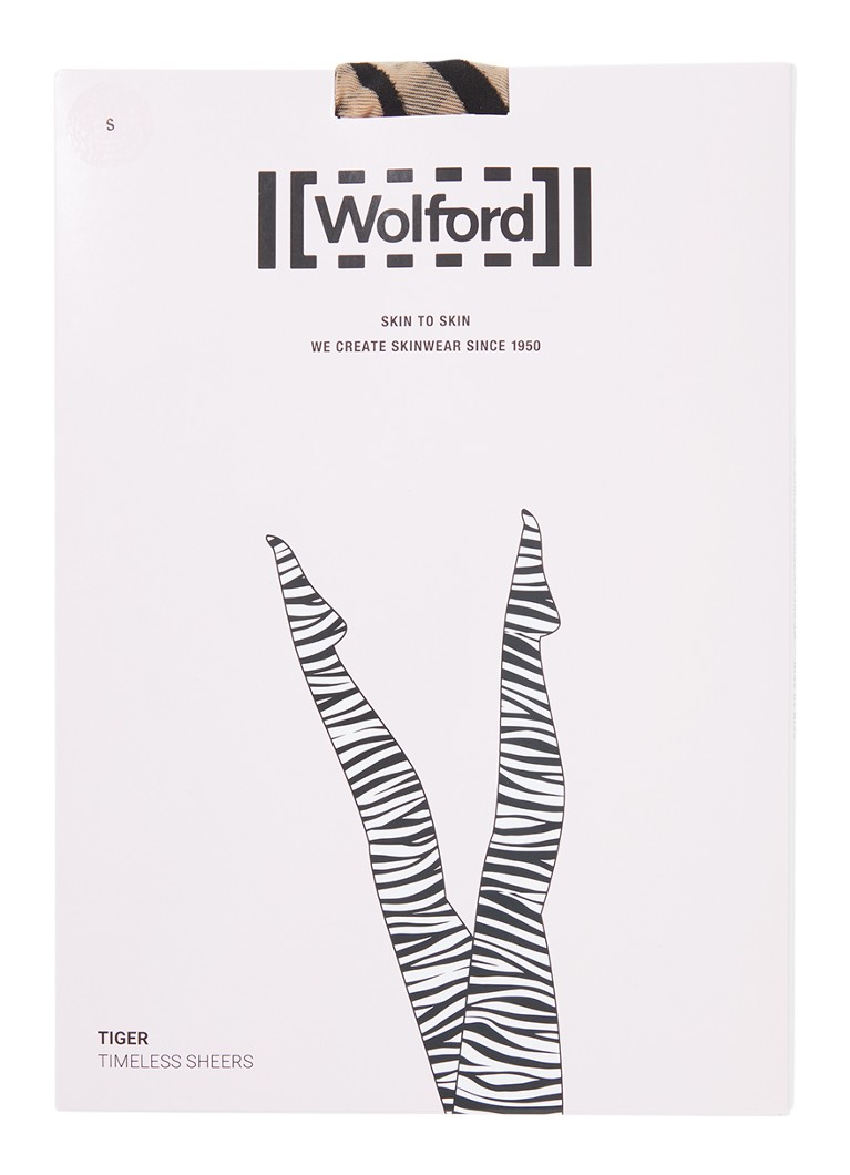 Wolford - Tiger panty in 15 denier met tijgerprint - Beige