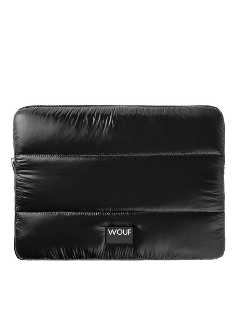 Wouf - Black Glossy  laptophoes 13 en 14 inch - Zwart