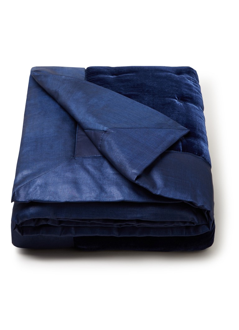 Yves Delorme - Cocon bedsprei in zijdeblend 150 x 220 cm - Donkerblauw