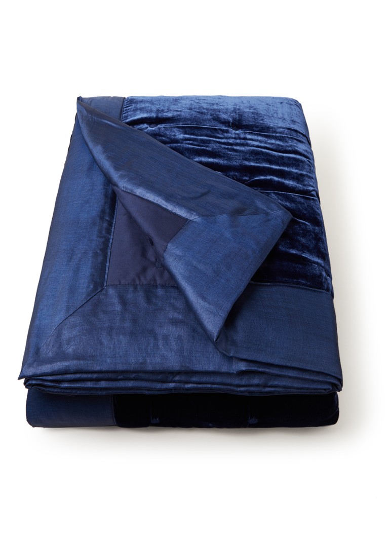 Yves Delorme - Cocon bedsprei in zijdeblend 260 x 240 cm - Donkerblauw