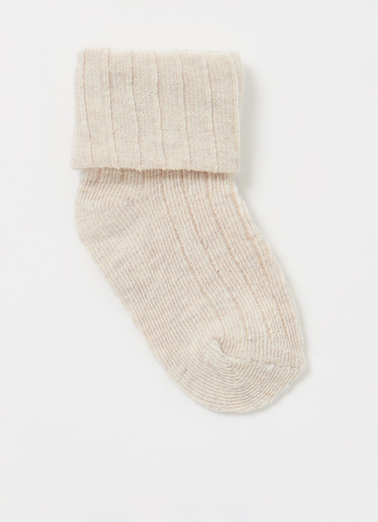 Z8 - Jannu ribgebreide sokken  - Beige