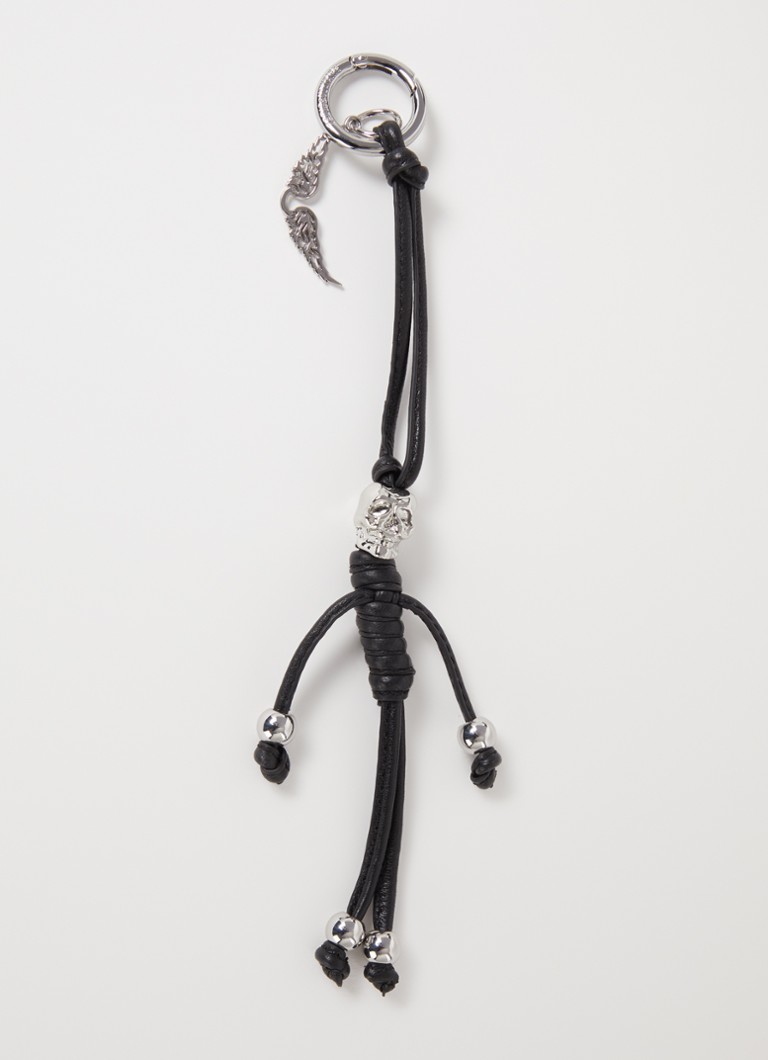 Zadig&Voltaire - Skull sleutelhanger van lamsleer - Zwart