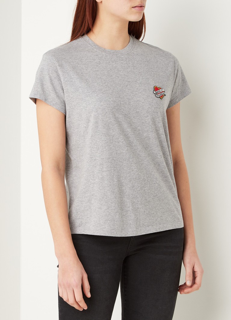 Zadig&Voltaire - T-shirt Zoe avec logo brodé - Gris