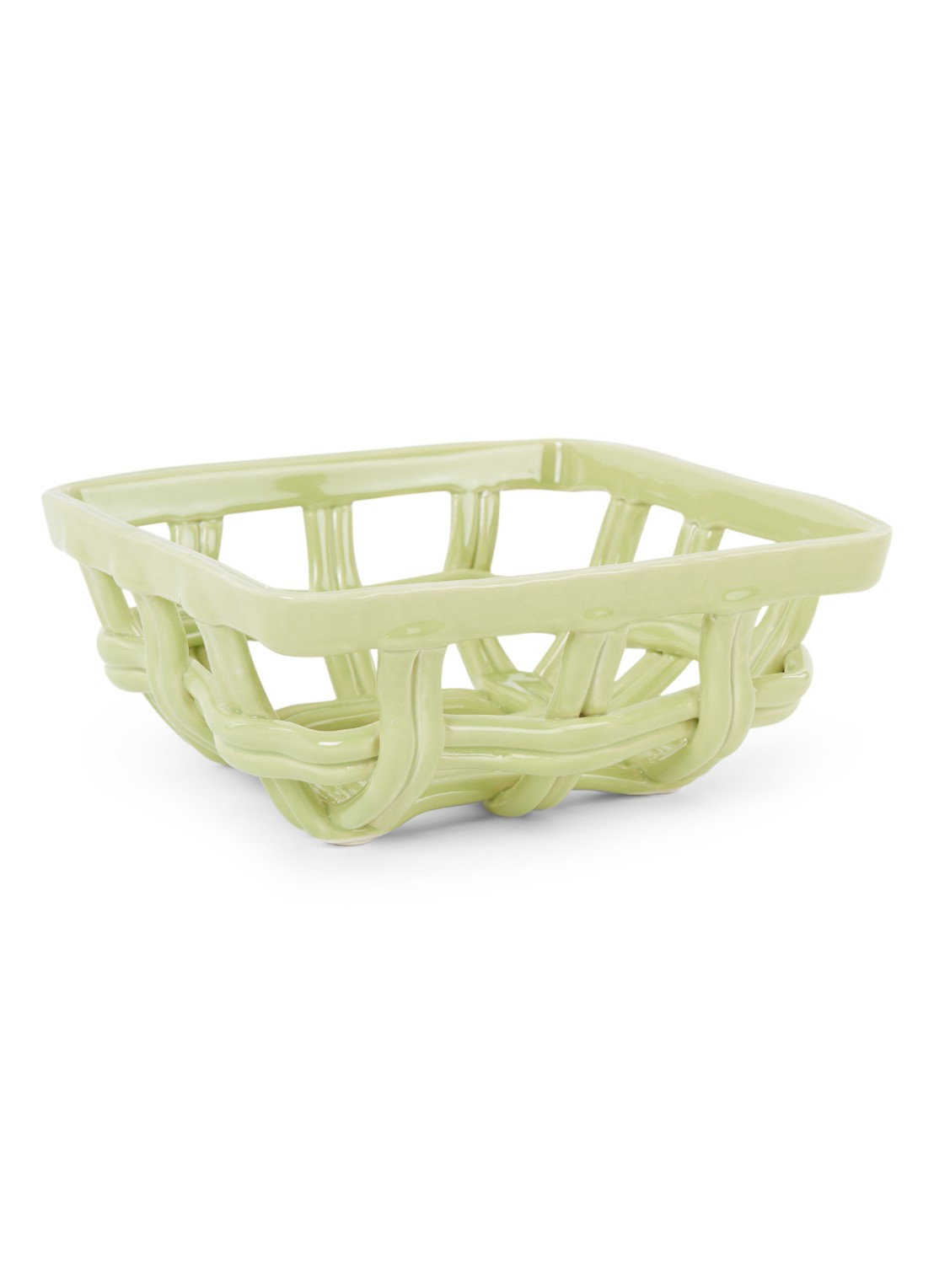 &Klevering Basket Picknick fruitmand 19 x 8,5 cm - voorkant 2 groen