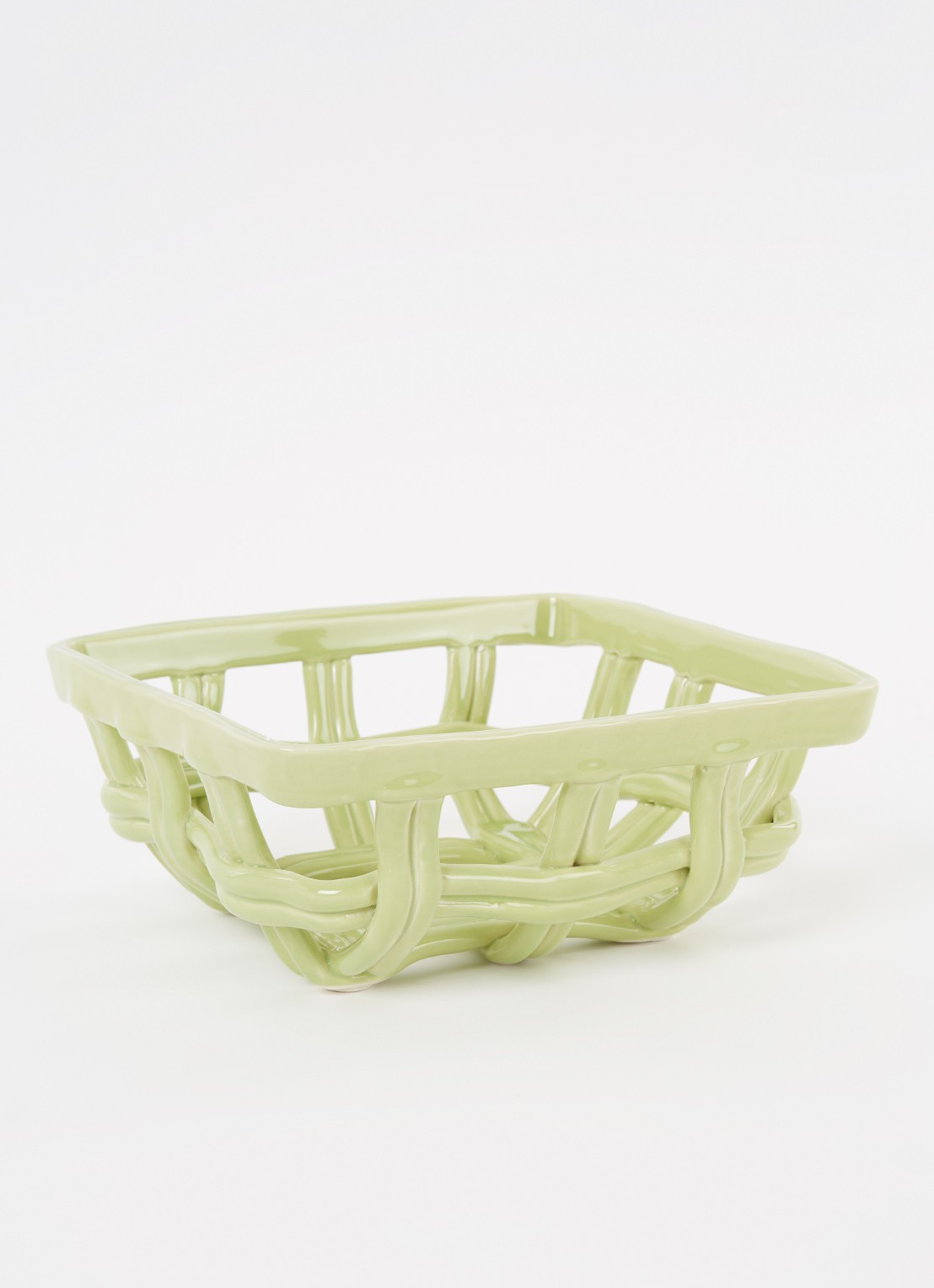 &Klevering Basket Picknick fruitmand 19 x 8,5 cm - voorkant 3 groen