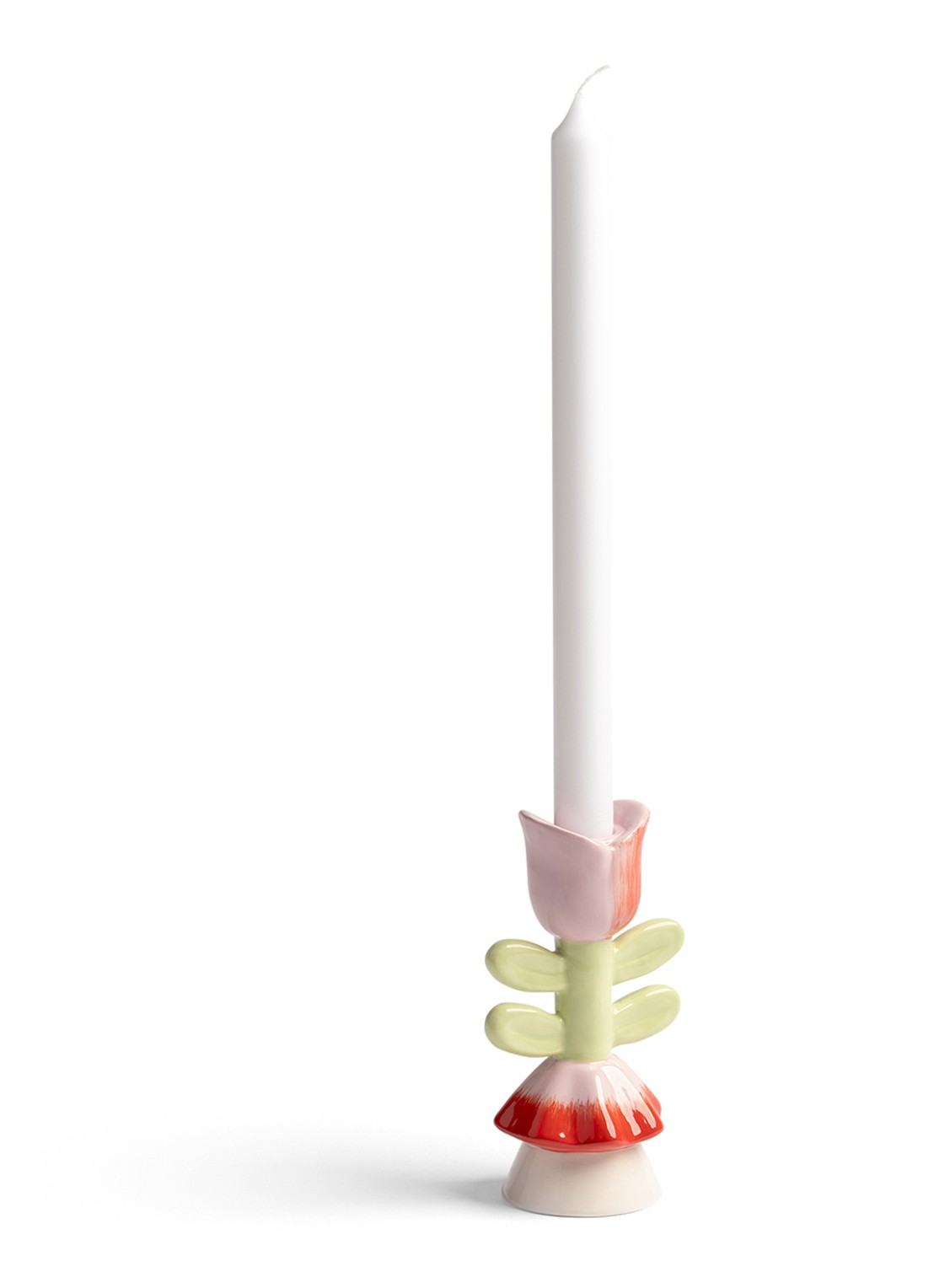 &Klevering Blume kandelaar 15 cm - voorkant 3 lichtgroen