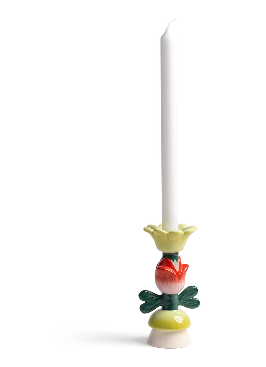 &Klevering Blume kandelaar 16 cm - voorkant 2 groen