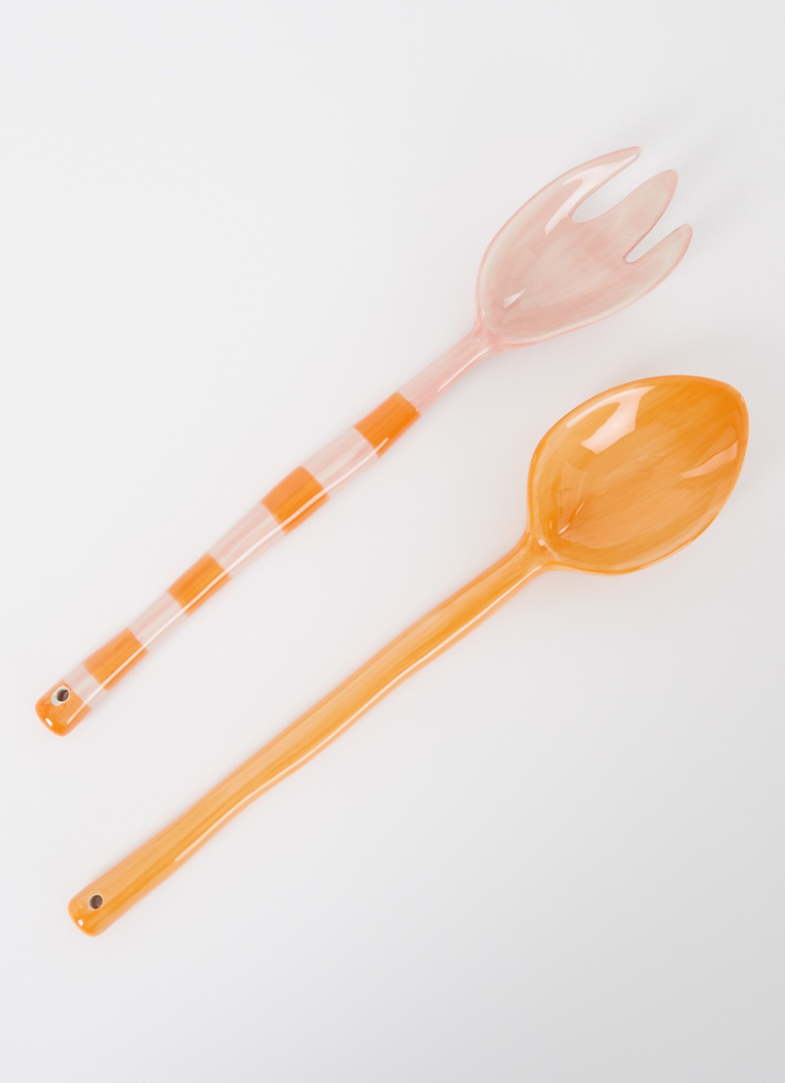 &Klevering Boavista saladebestek 2-delig - voorkant 2 orange
