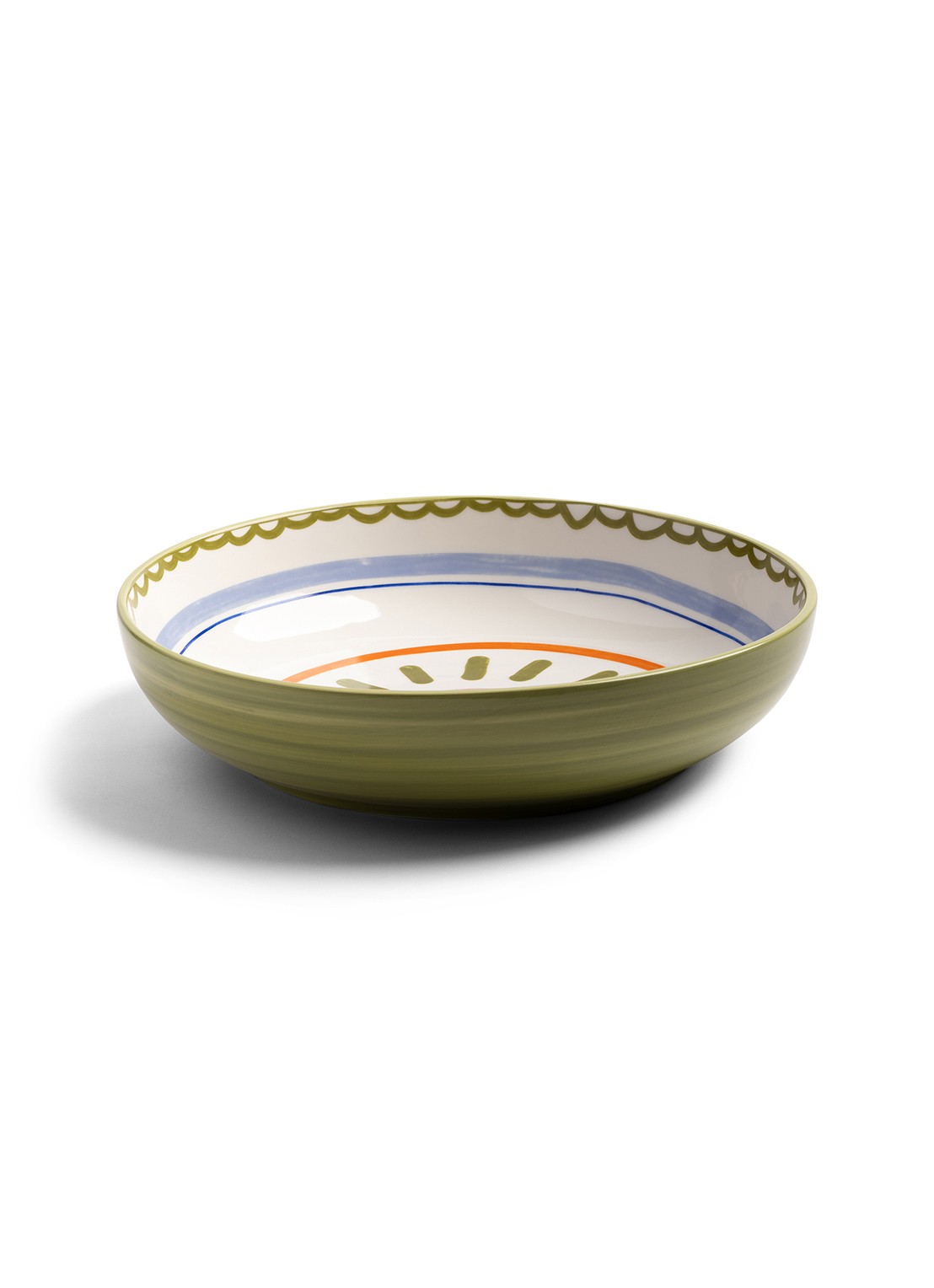 &Klevering Boavista saladeschaal 30 cm - voorkant groen