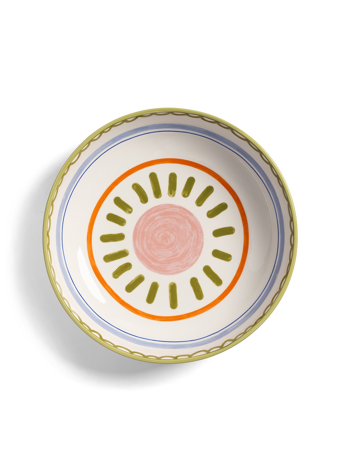 &Klevering Boavista saladeschaal 30 cm - voorkant 2 groen
