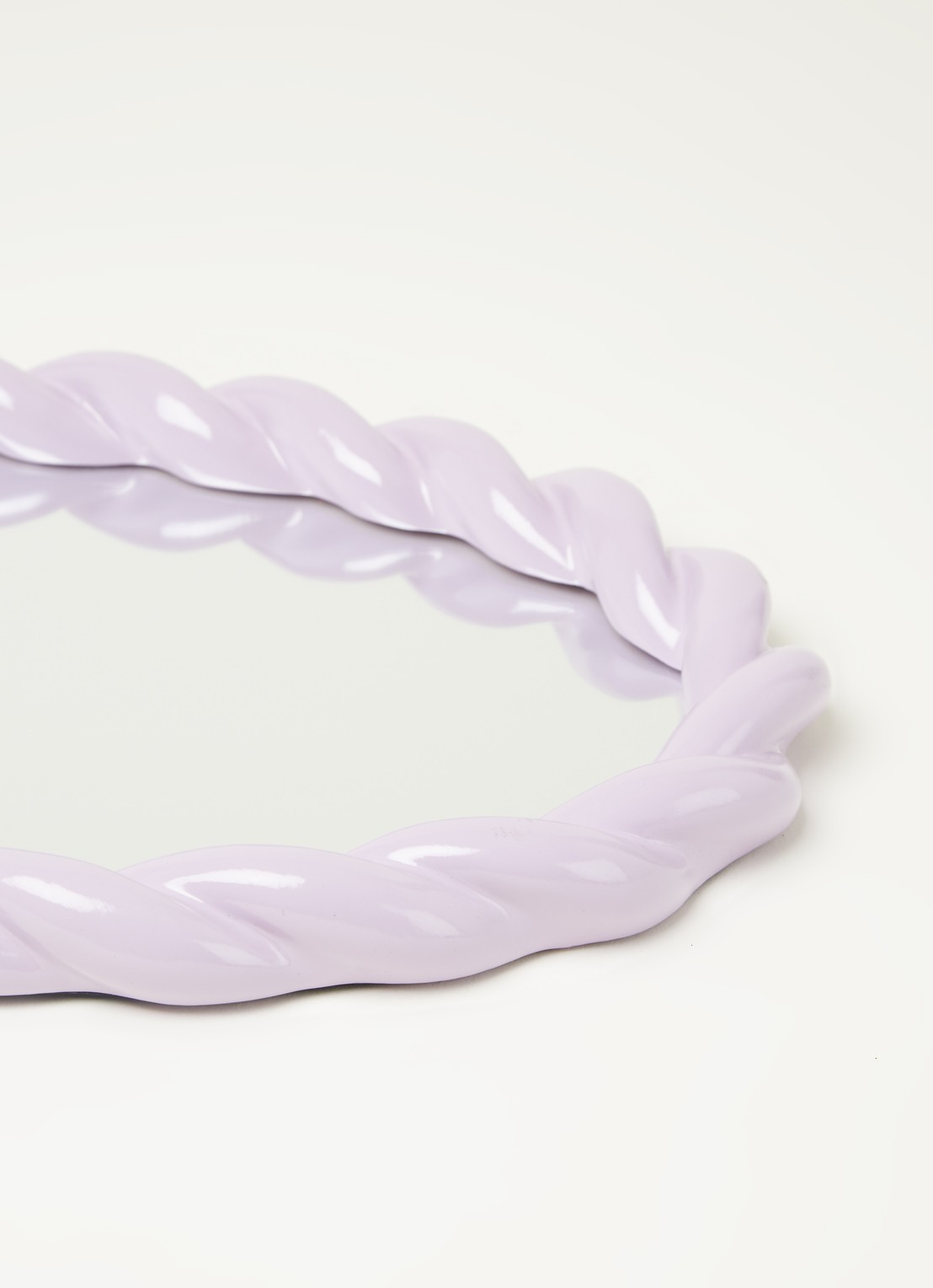 &Klevering Braid Oval spiegel - detail lila